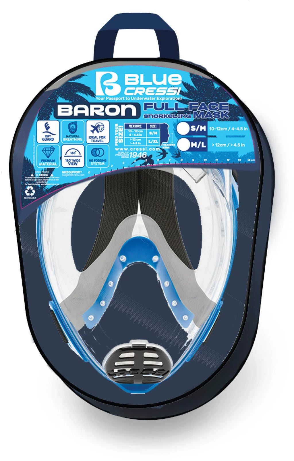 Cressi Baron Full Face Mask | Cressi Diving Gear Canada.