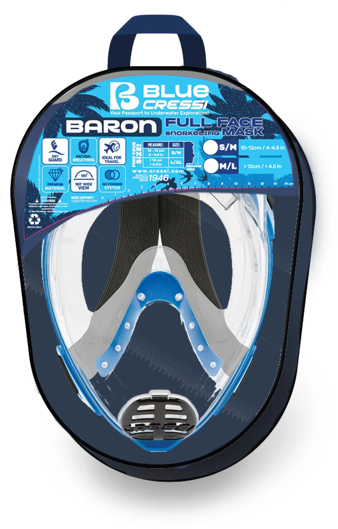 Cressi Baron Full Face Mask | Cressi Diving Gear Canada.