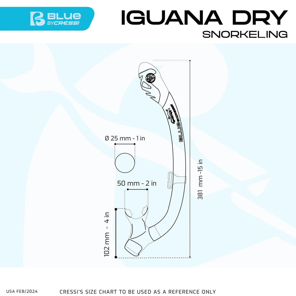 Cressi guana Dry Snorkel | Cressi Diving Gear Canada.