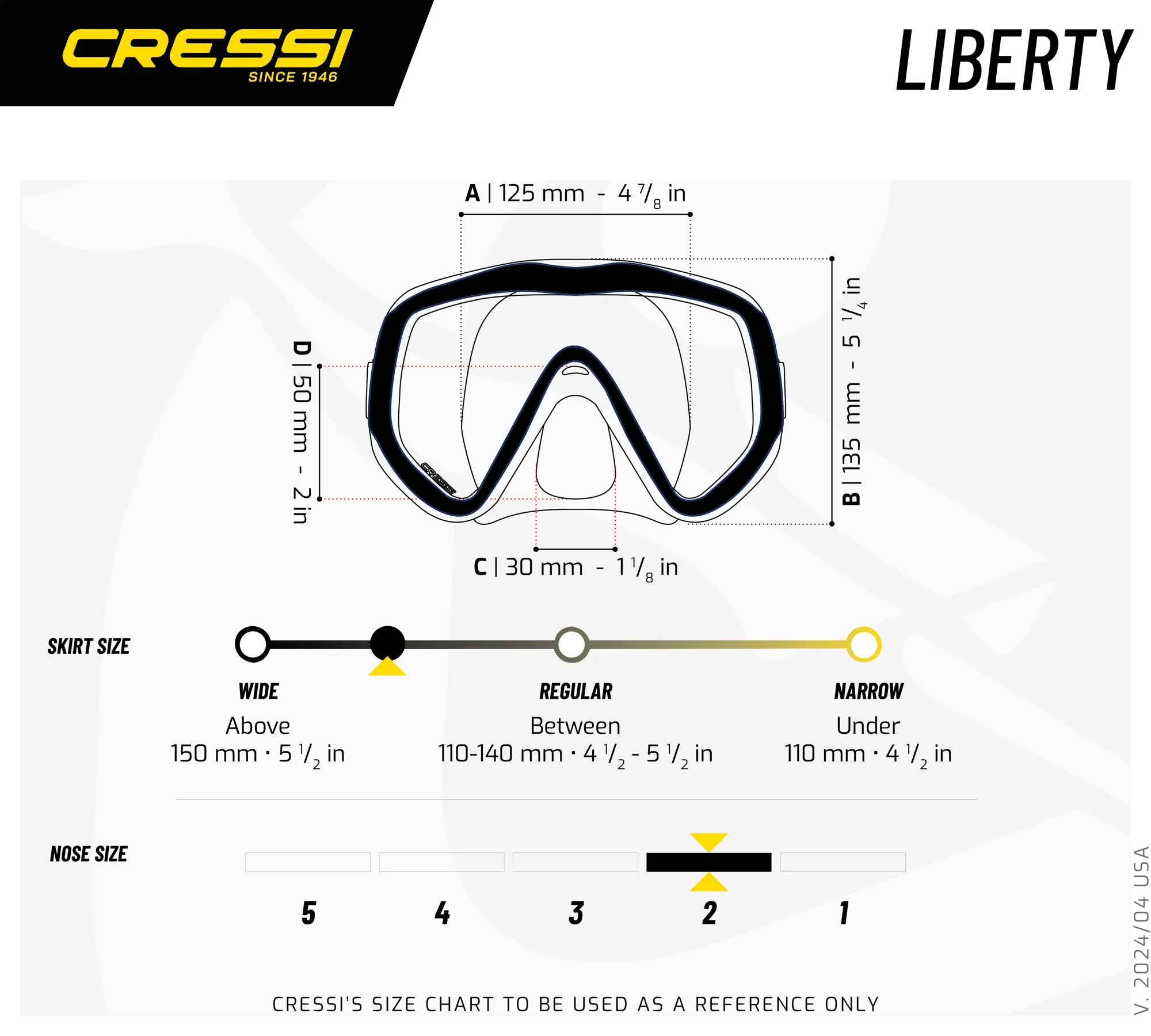 Cressi Liberty Dive Mask | Cressi Diving Gear Canada.