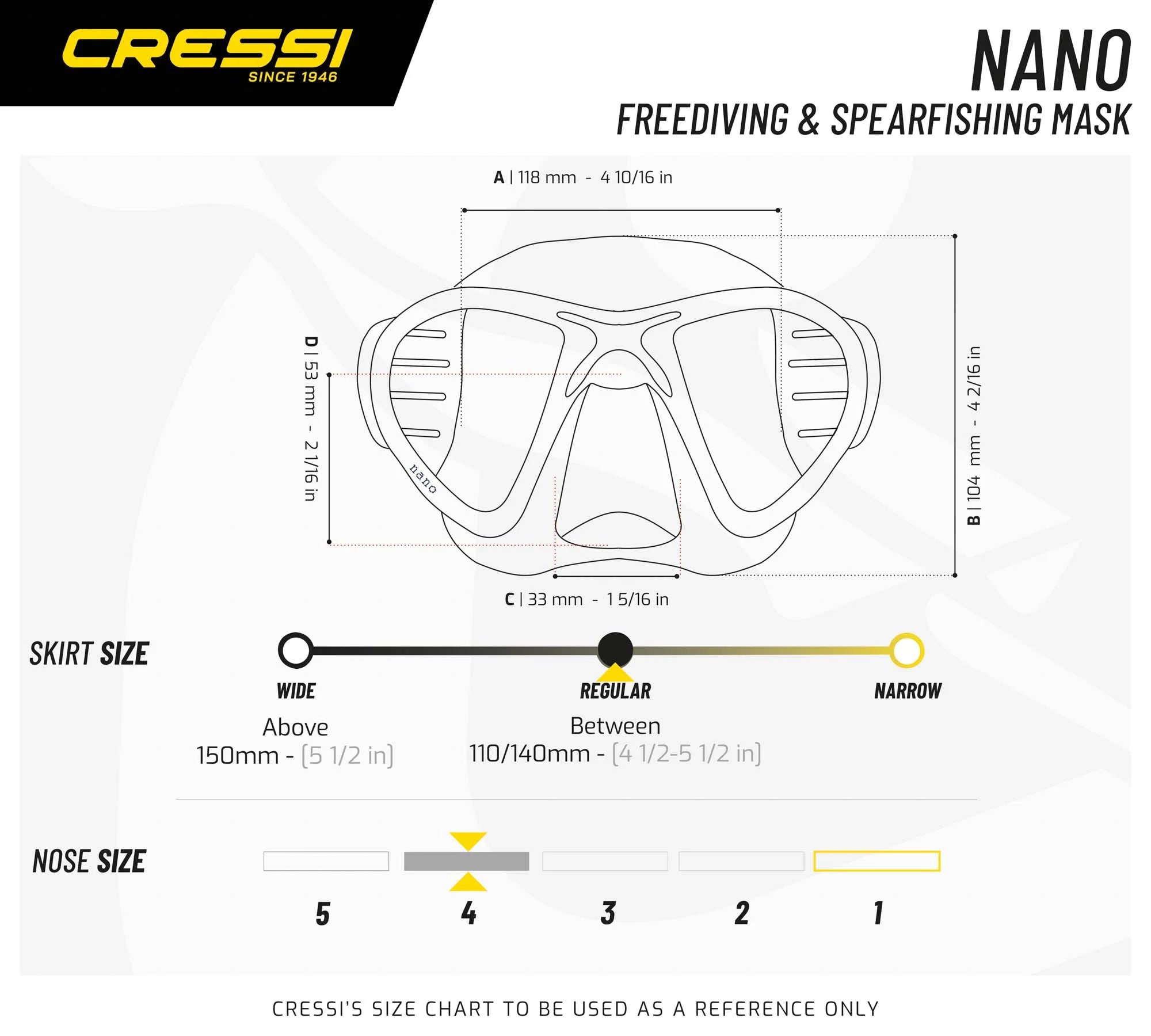 Cressi Nano Crystal Dive Mask | Cressi Diving Gear Canada.