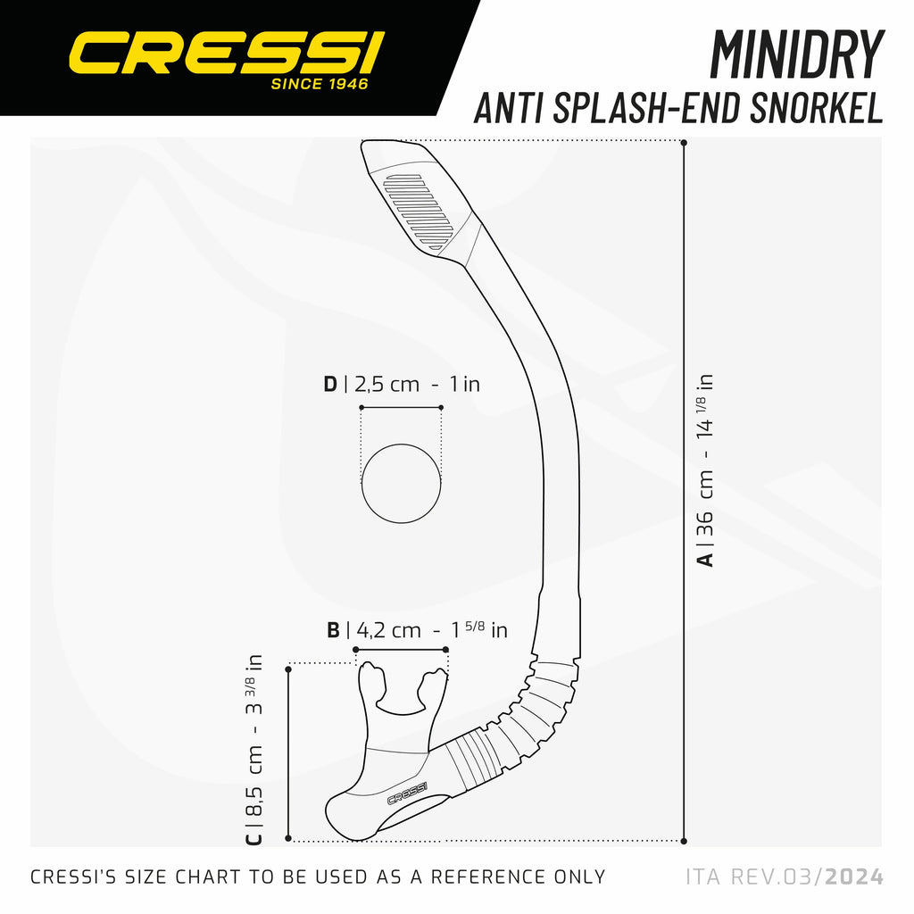 Cressi Mini Dry Snorkel | Cressi Diving Gear Canada.