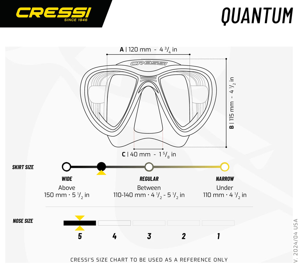 Cressi Quantum Dive Mask | Cressi Diving Gear Canada.