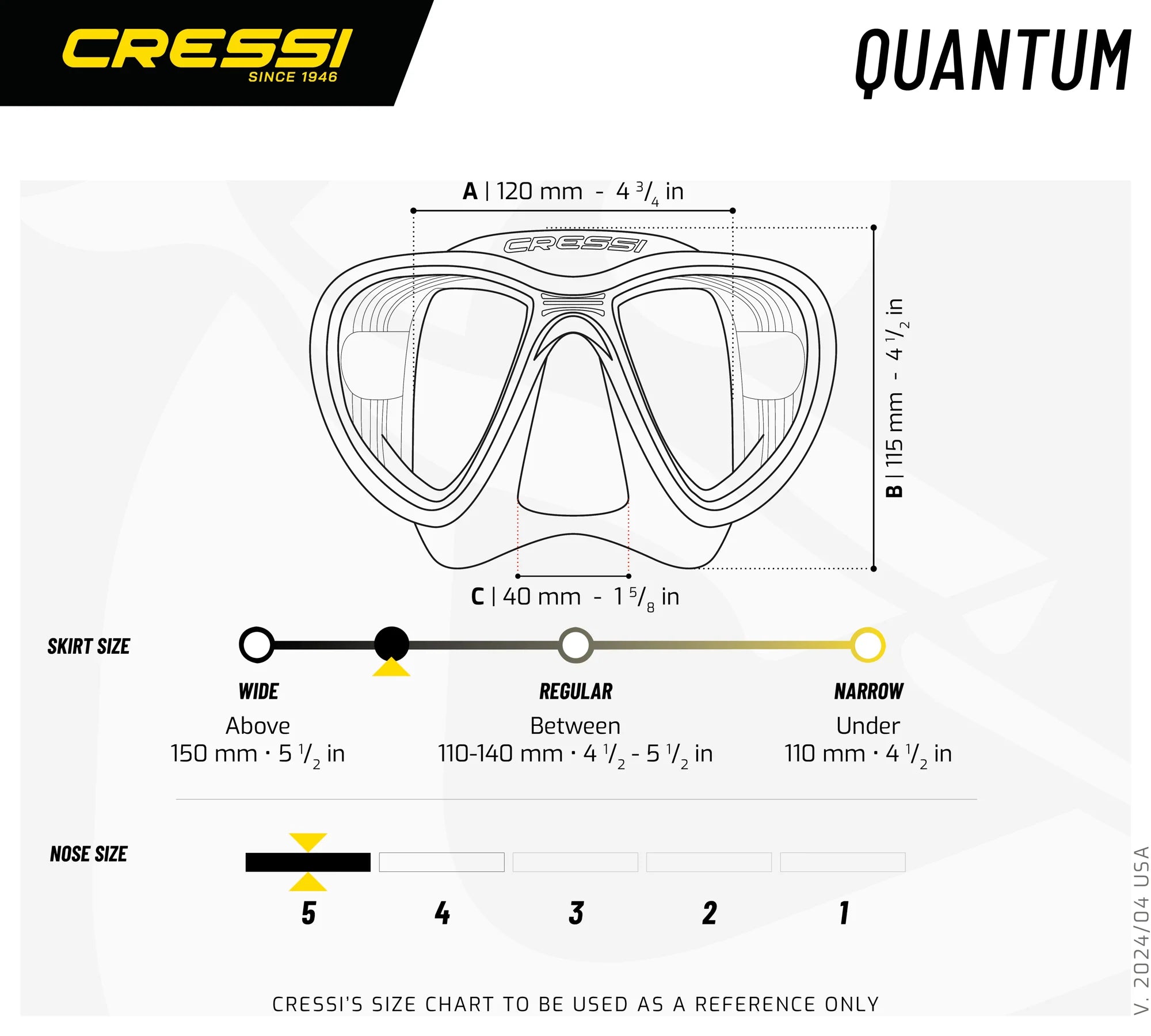 Cressi Quantum Dive Mask | Cressi Diving Gear Canada.