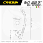 Cressi Itaca Ultra Dry Snorkel | Cressi Diving Gear Canada.