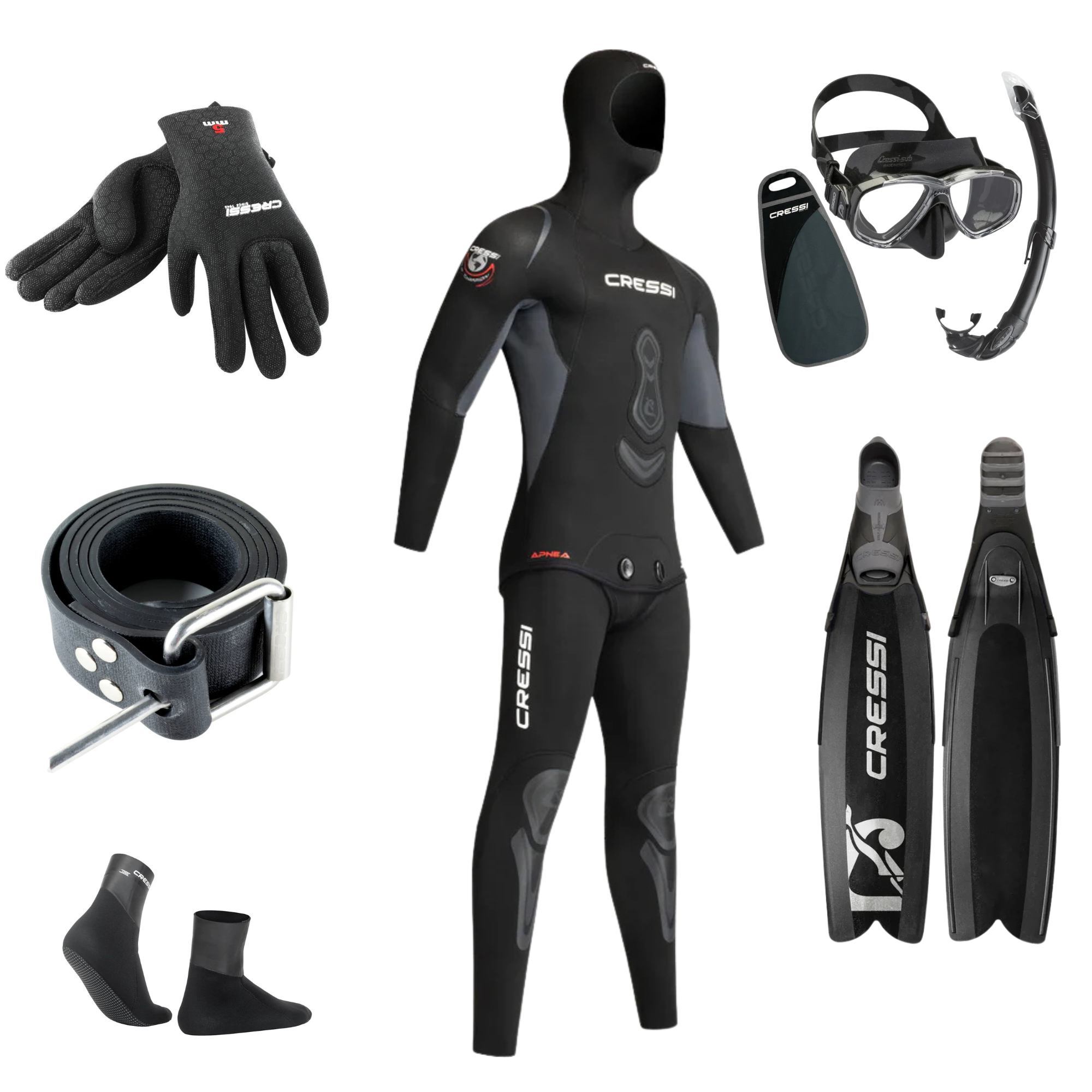 Cressi Apnea 7mm Ultimate Freediving Package | Cressi Diving Gear Canada.