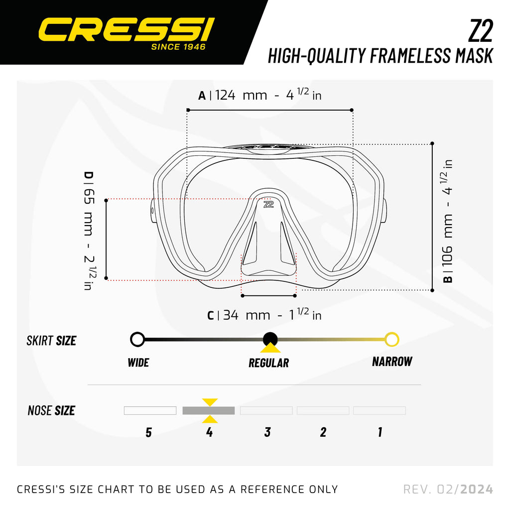 Cressi Z2 Dive Mask | Cressi Diving Gear Canada.