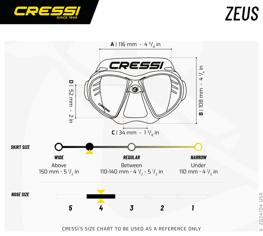 Cressi Zeus Dive Mask | Cressi Diving Gear Canada.