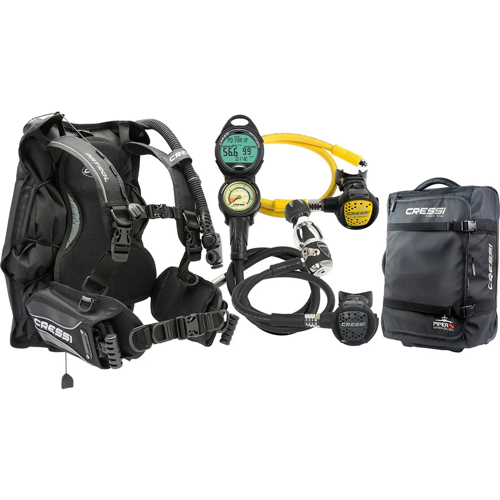 Cressi Travel Patrol Scuba Package With Bag | Cressi Diving Gear Canada.
