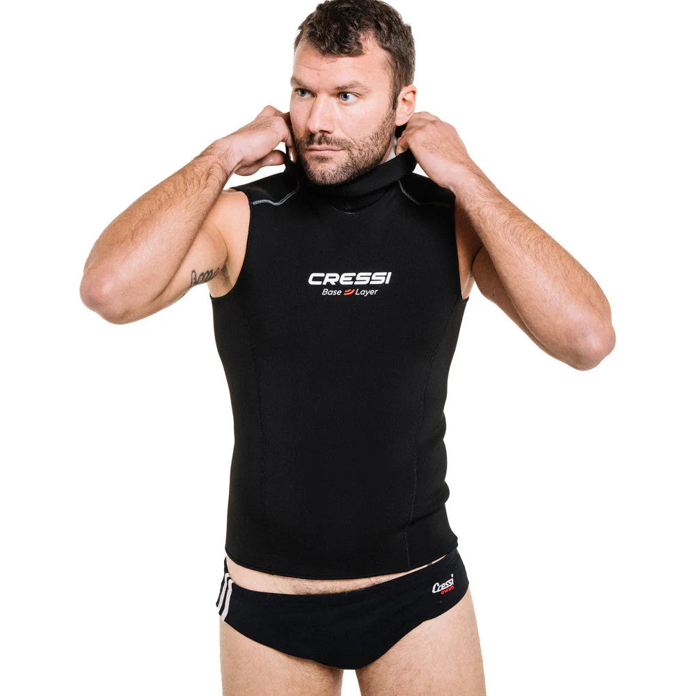 Cressi 2.5/5mm Base Layer Men's Hooded Neoprene Vest | Cressi Diving Gear Canada.