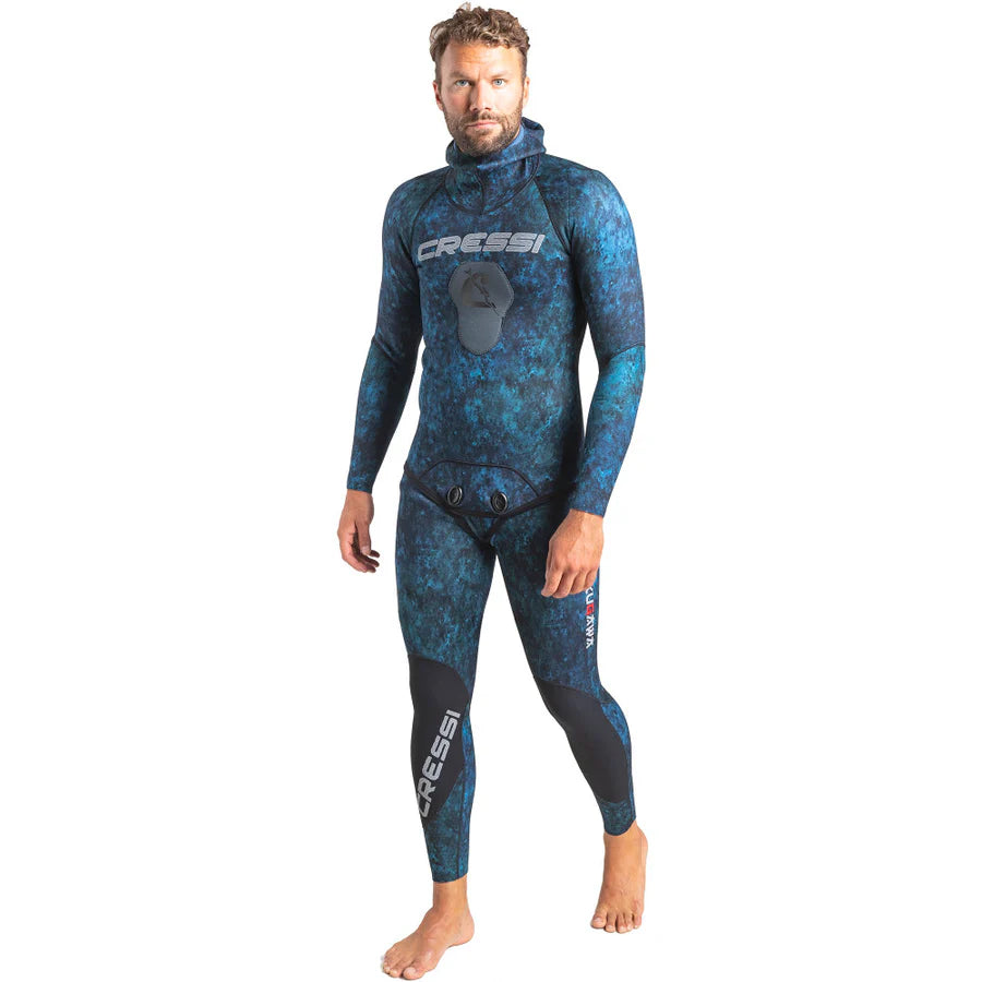 Cressi 3.5mm Tokugawa Open Cell with a Hood Men's 2-Piece Freediving Wetsuit | Cressi Diving Gear Canada.