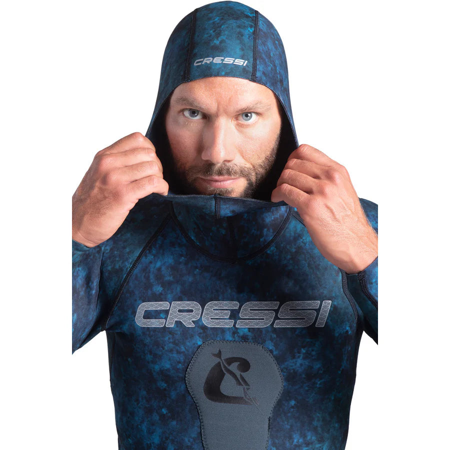 Cressi 3.5mm Tokugawa Open Cell with a Hood Men's 2-Piece Freediving Wetsuit | Cressi Diving Gear Canada.