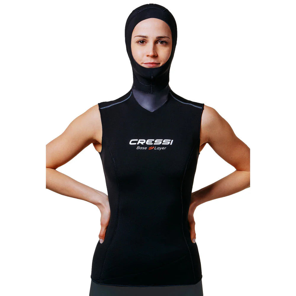 Cressi 2.5/5mm Base Layer Women's Hooded Neoprene Vest | Cressi Diving Gear Canada. Main image